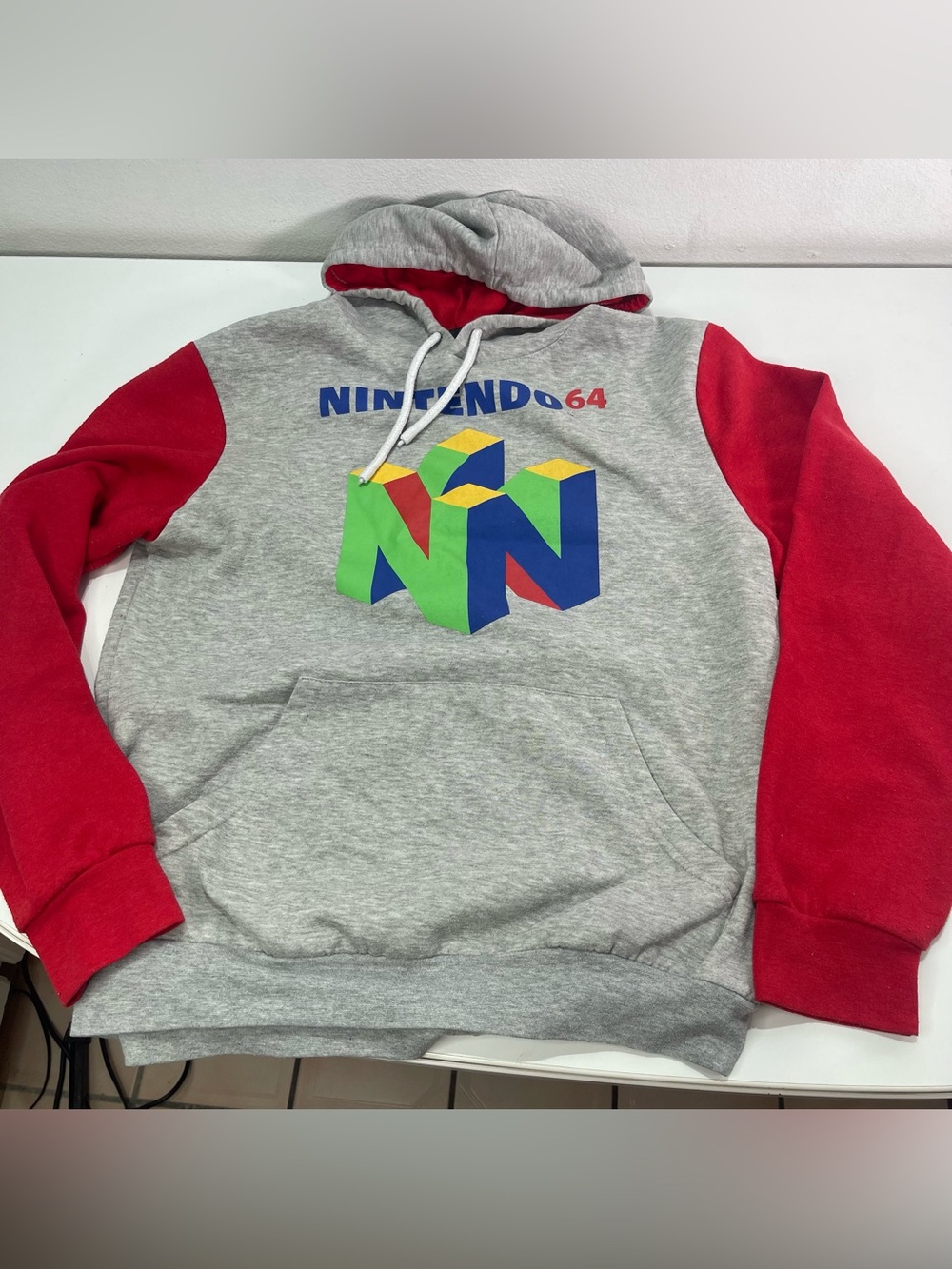 Nintendo 64 Graphic Logo Pullover Hoodie Men's Medium